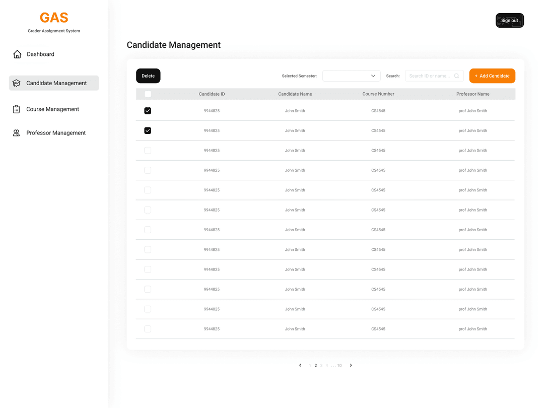 Grader Assignment System 4