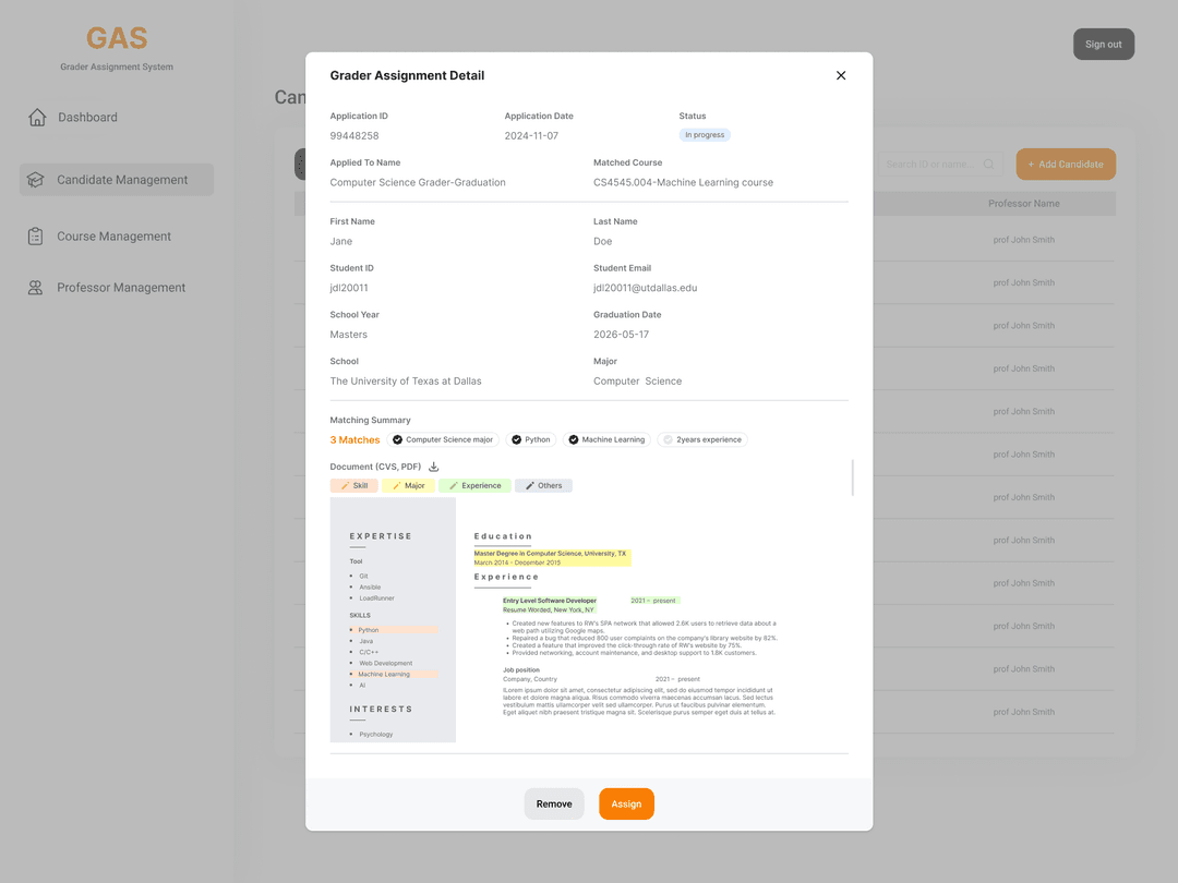Grader Assignment System 5
