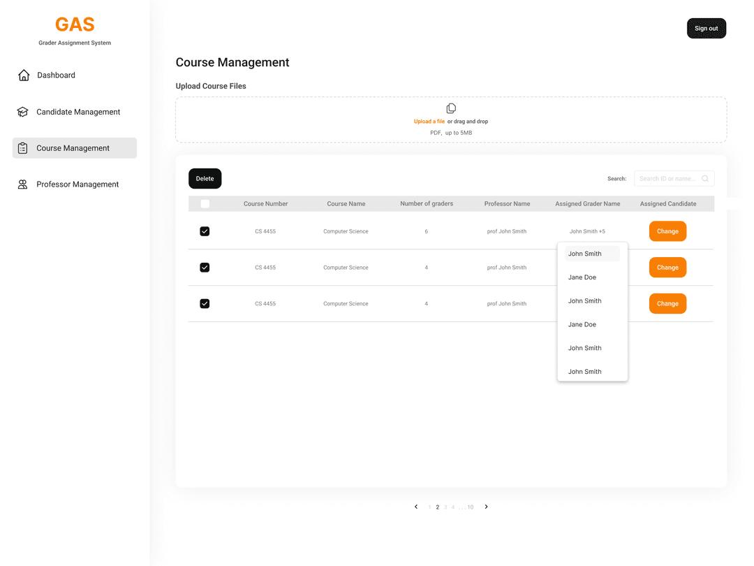 Grader Assignment System 6